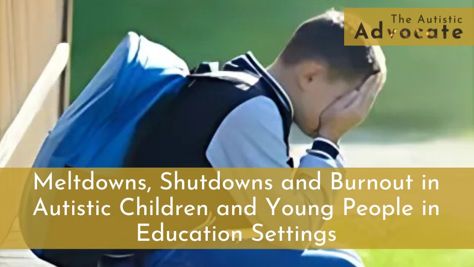 Meltdowns, Shutdowns and Burnout in Autistic Children and Young People in Education Settings training from The Autistic Advocate